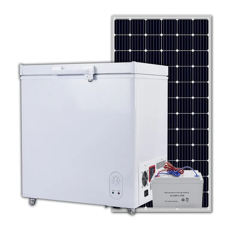 Congélateur coffre solaire 158L12V DC, porte unique, compresseur de qualité mécanique, refroidissement de la crème glacée, réfrigérant 600A/134A
